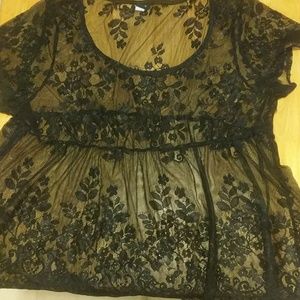 Black lace top